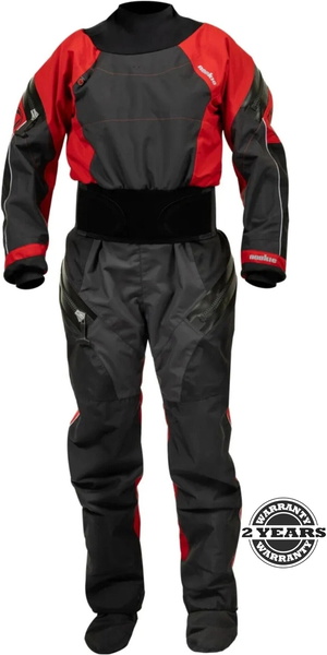2026 Nookie Womens Fusion Latex Drysuit DR61 - Black / Red